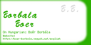 borbala boer business card