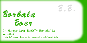 borbala boer business card